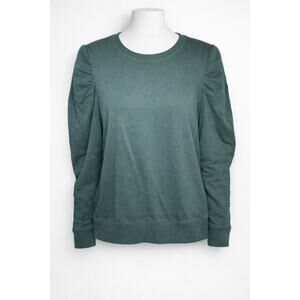 RM Studio x Rebecca Minkoff Puff Sleeve Sweatshirt Green 2X